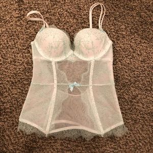 White/blue Corset